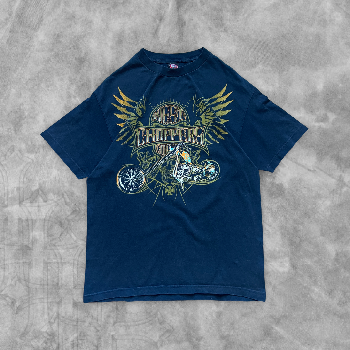 Faded Black West Coast Choppers Shirt 1990s (L)