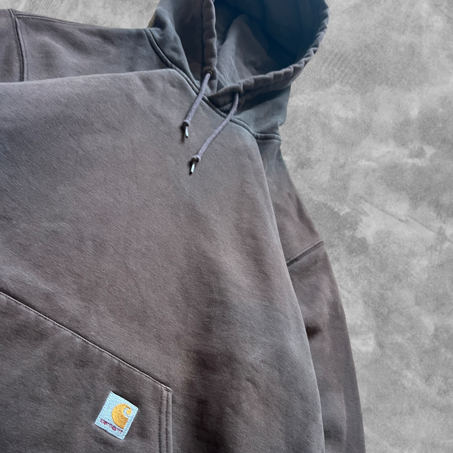 Faded Brown Carhartt Hoodie 1990s (XL)