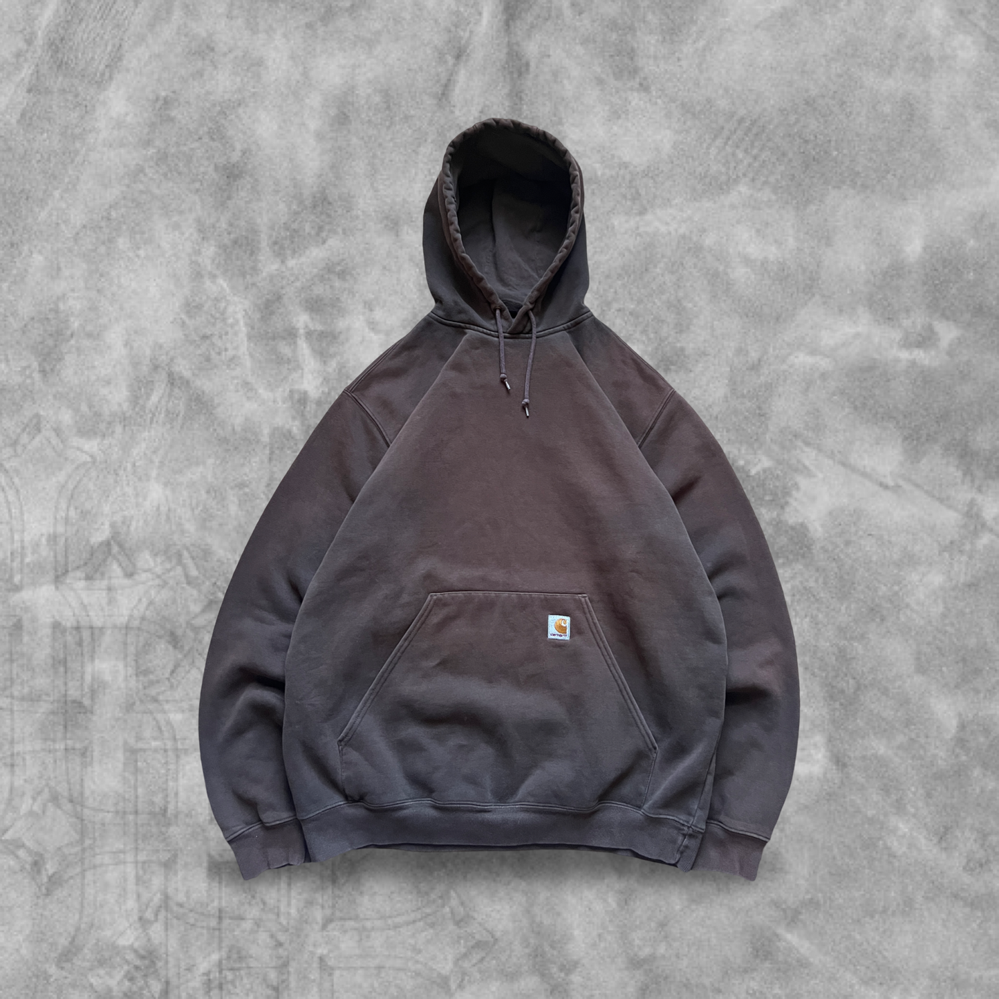 Faded Brown Carhartt Hoodie 1990s (XL)