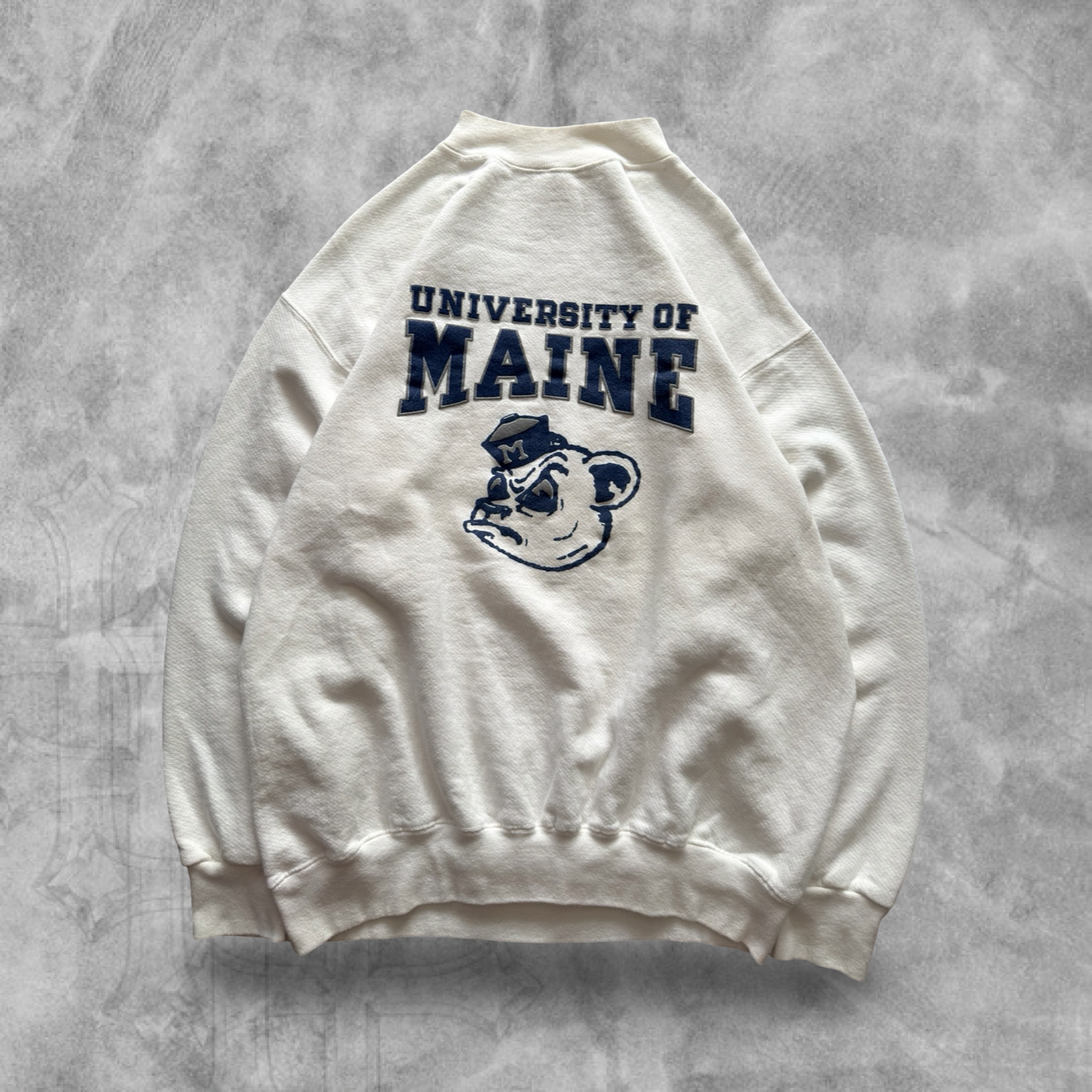 White University Of Maine Sweatshirt 1980s (L)