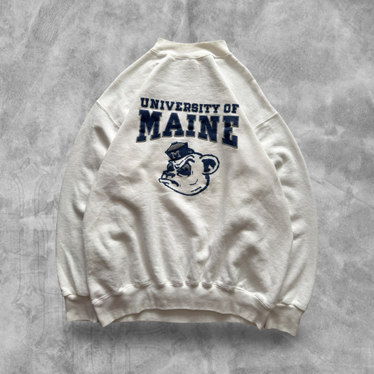 White University Of Maine Sweatshirt 1980s (L)