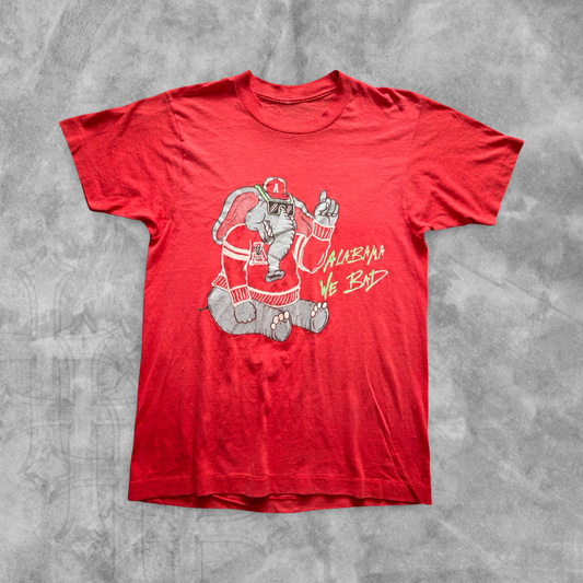 Faded Cherry Red Alabama We Bad Shirt 1980s (S)