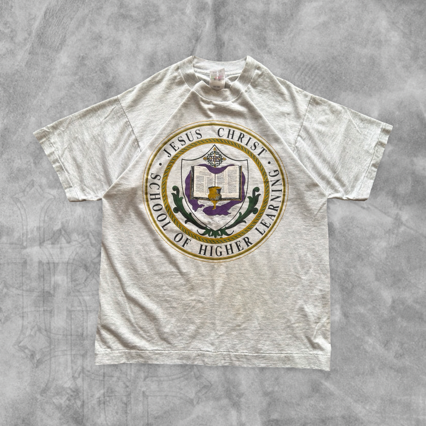 Heather Gray Jesus Christ Higher School Of Learning Shirt 1990s (M)