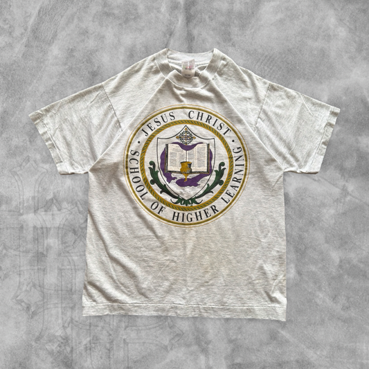 Heather Gray Jesus Christ Higher School Of Learning Shirt 1990s (M)