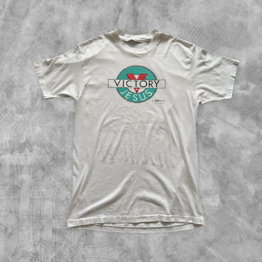 White Victory In Jesus Shirt 1987 (M)