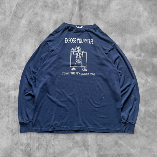 Faded Blue “Expose Yourself” Long Sleeve Shirt 1990s (XL)