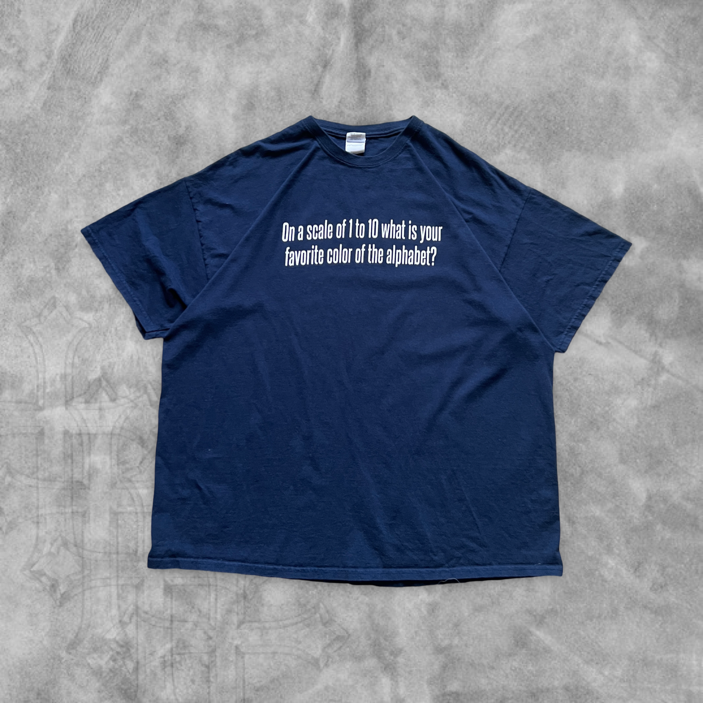 Navy Blue “On A Scale Of 1 To 10” Shirt 2000s (XL)