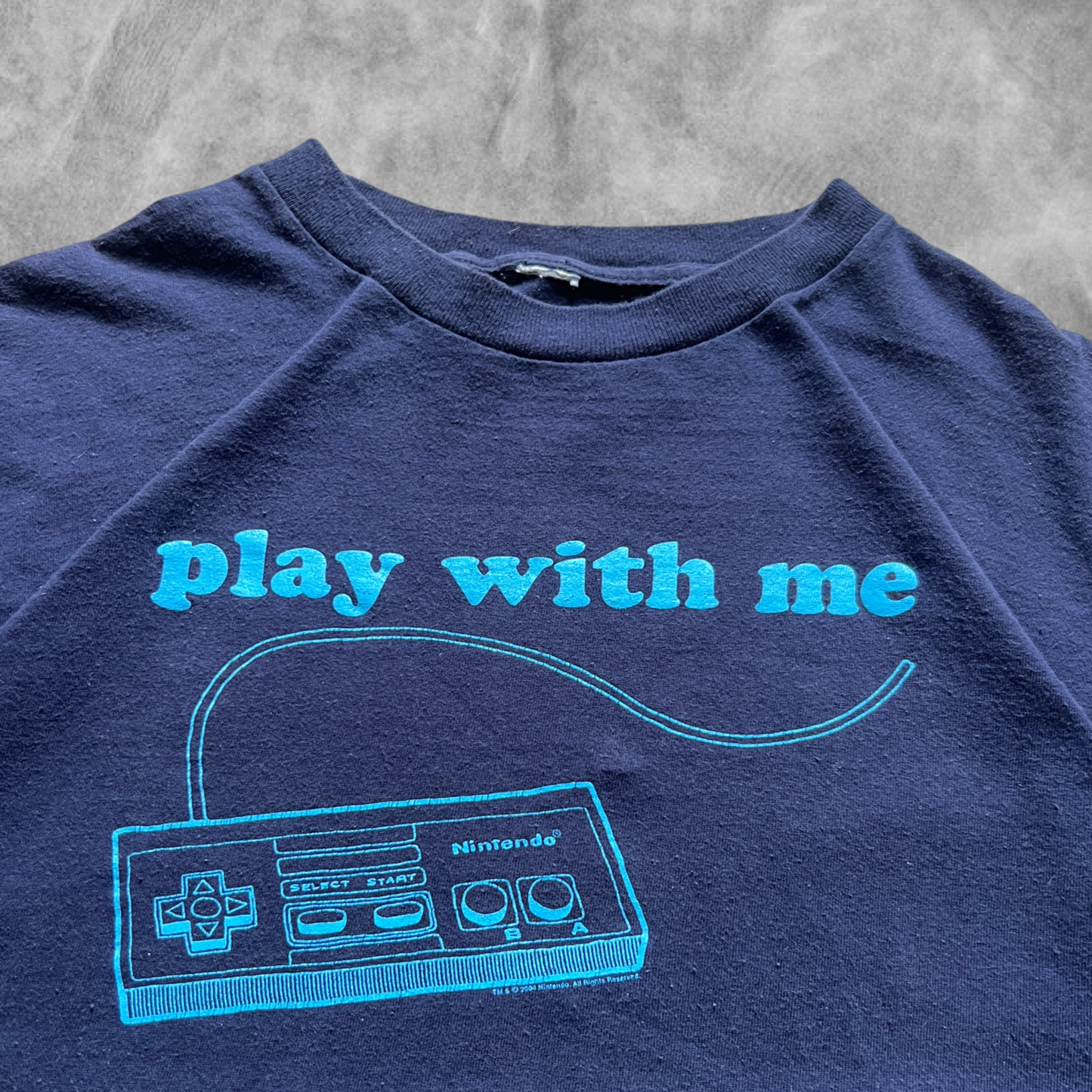 Navy Blue Nintendo “Play With Me” Shirt 2004 (L)