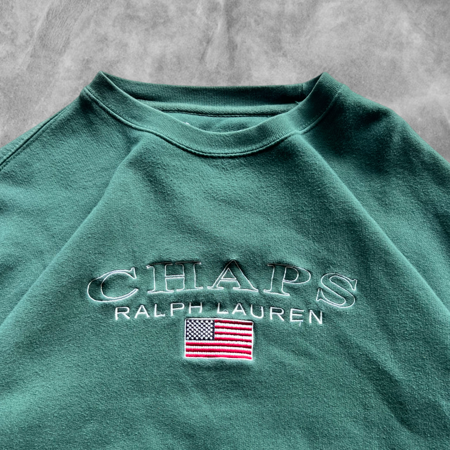 Forrest Green Polo Ralph Lauren Chaps Sweatshirt 1990s (XL)