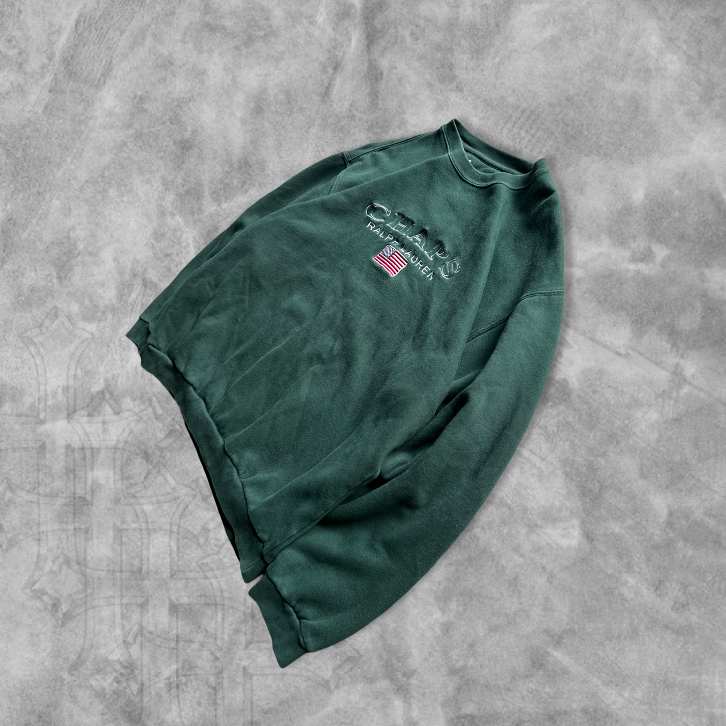 Forrest Green Polo Ralph Lauren Chaps Sweatshirt 1990s (XL)