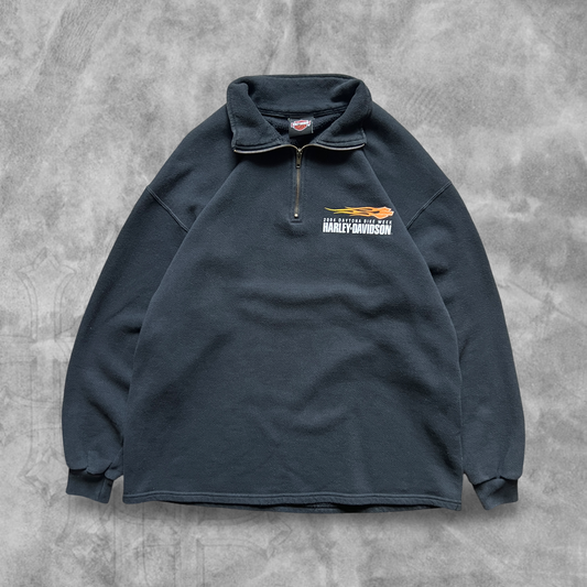 Black Harley Davison Bike Week Quarter Zip 2004 (L)