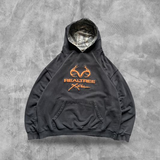 Faded Black Realtree Xtreme Hoodie 2000s (XL)