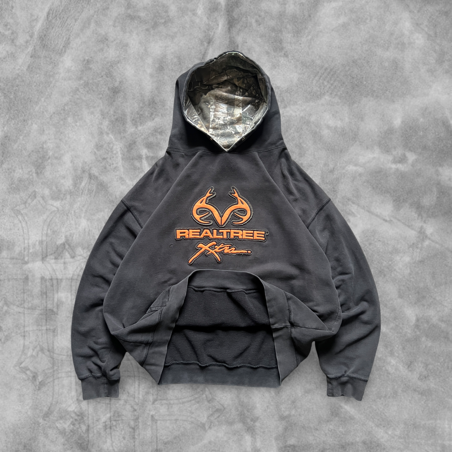 Faded Black Realtree Xtreme Hoodie 2000s (XL)
