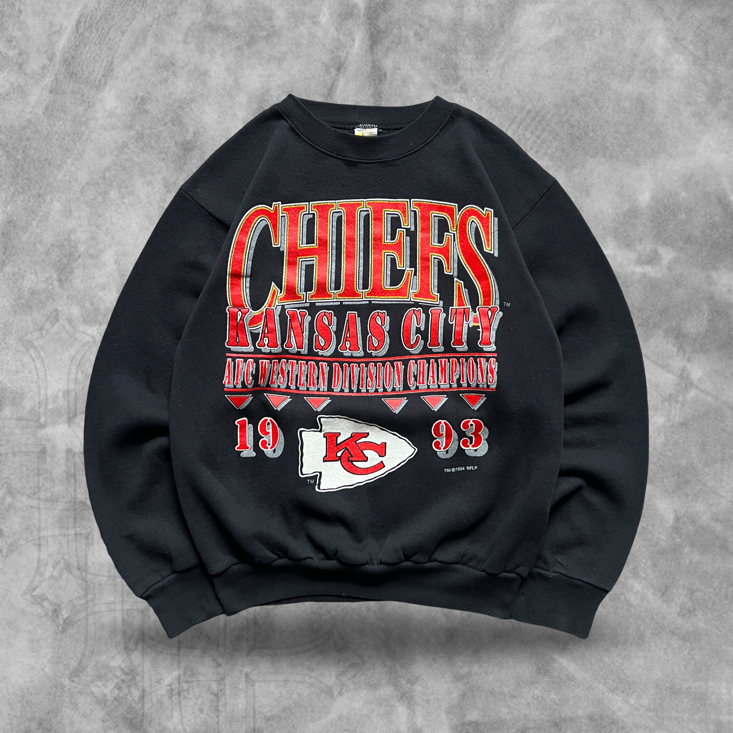 Black Kansas City Chiefs Sweatshirt 1990s (S)