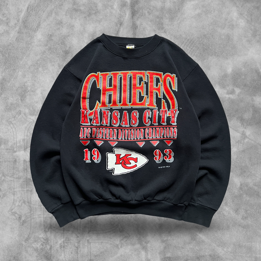 Black Kansas City Chiefs Sweatshirt 1990s (S)