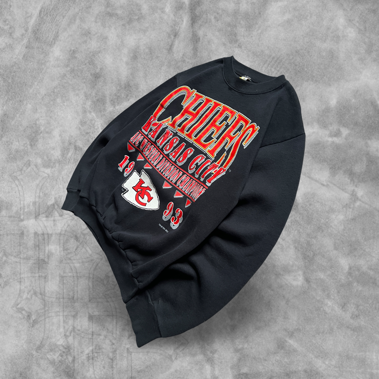 Black Kansas City Chiefs Sweatshirt 1990s (S)