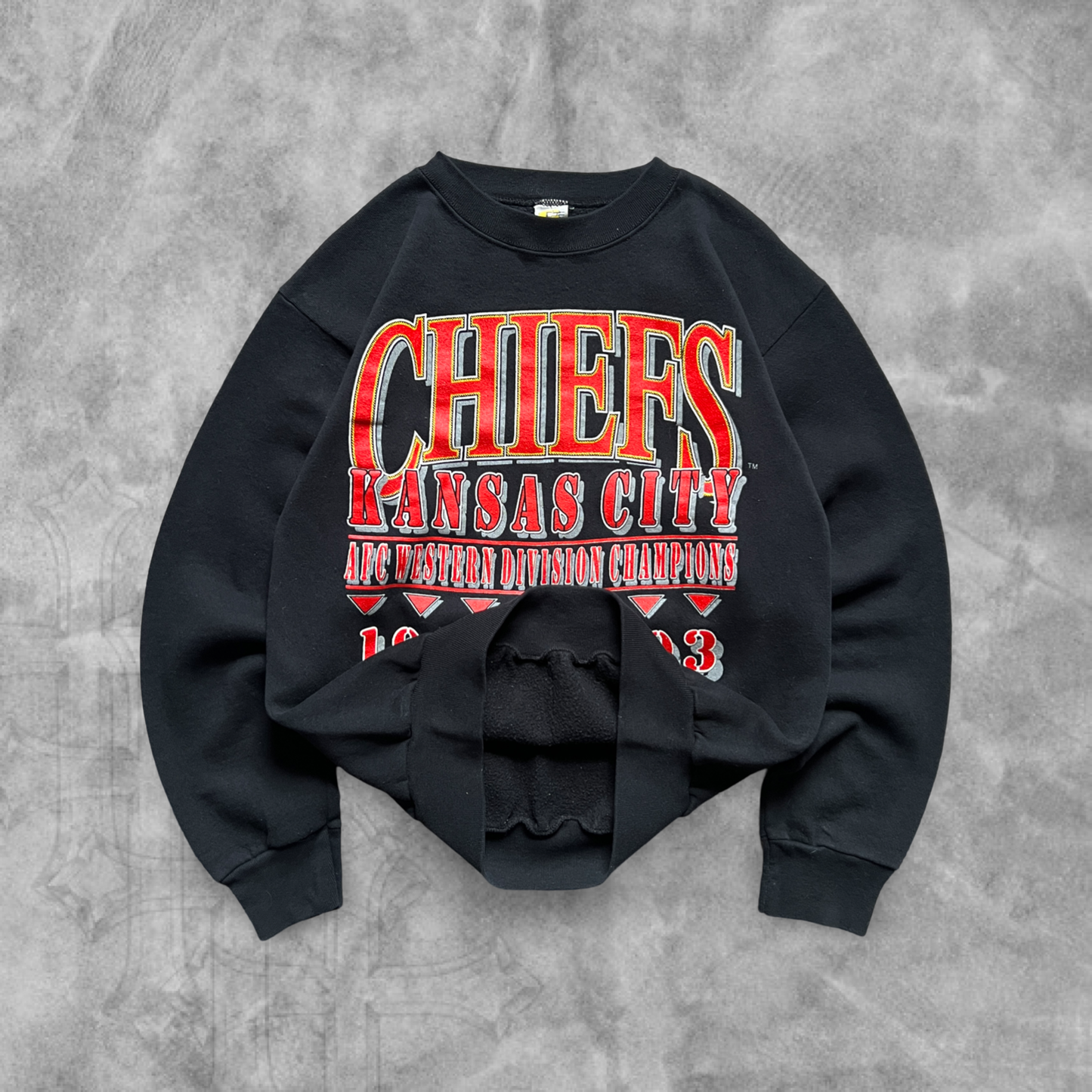 Black Kansas City Chiefs Sweatshirt 1990s (S)