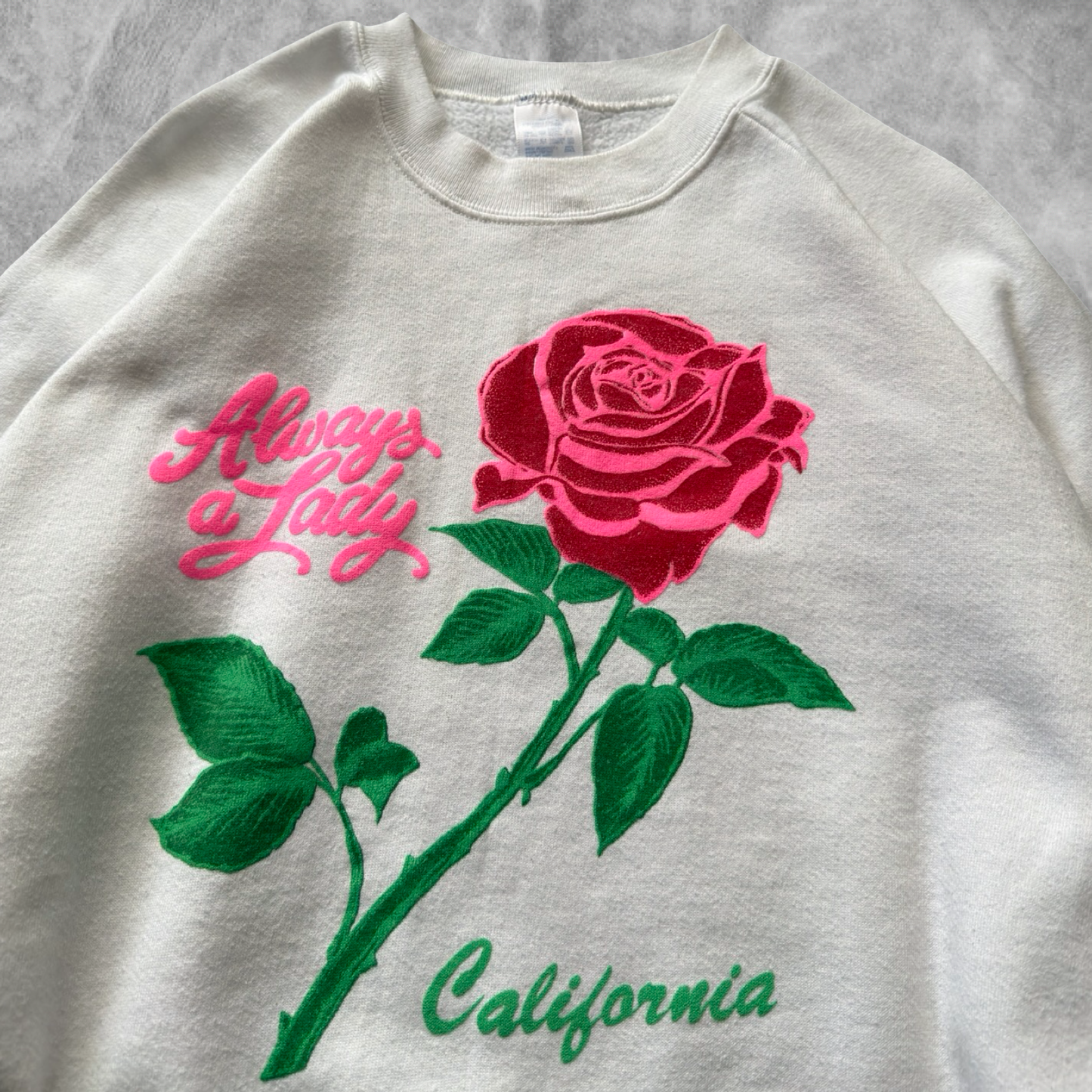 White Always a Lady Sweatshirt 1990s (L)