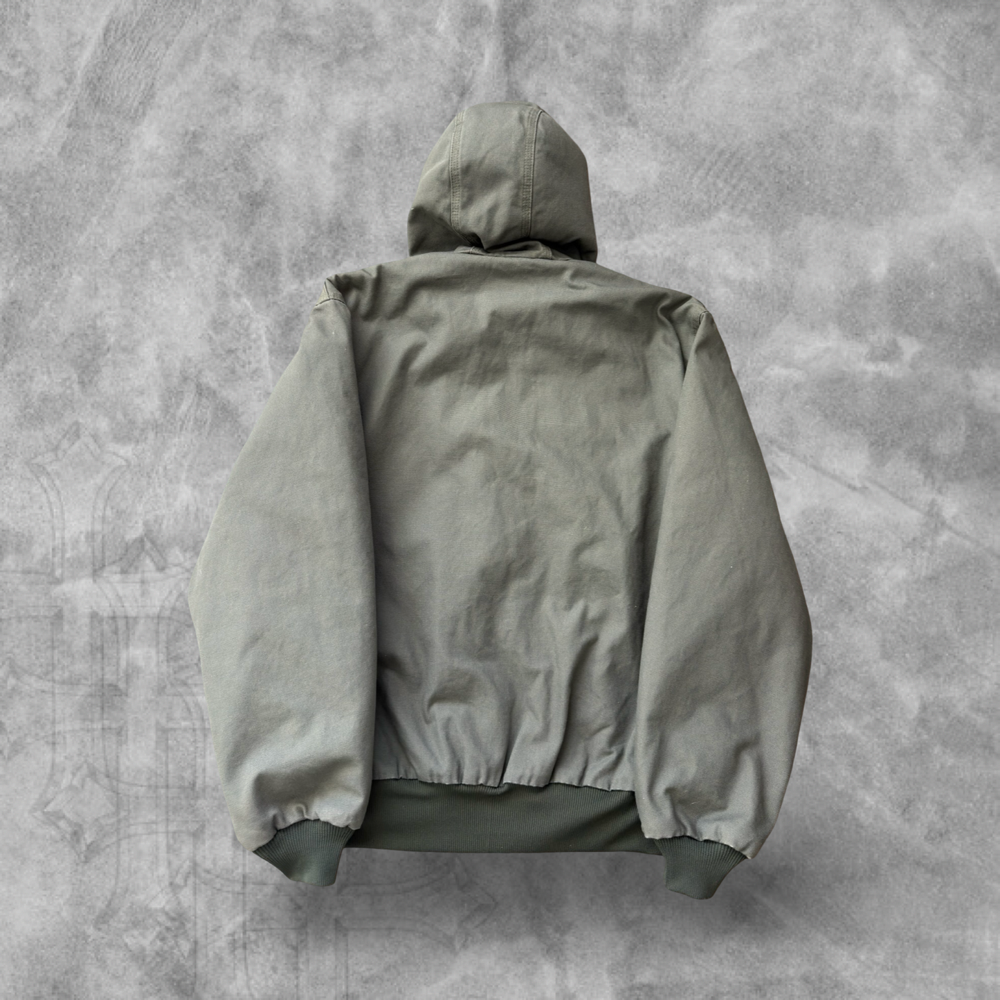 Moss Green Carhartt Hooded Jacket 2000s (M)