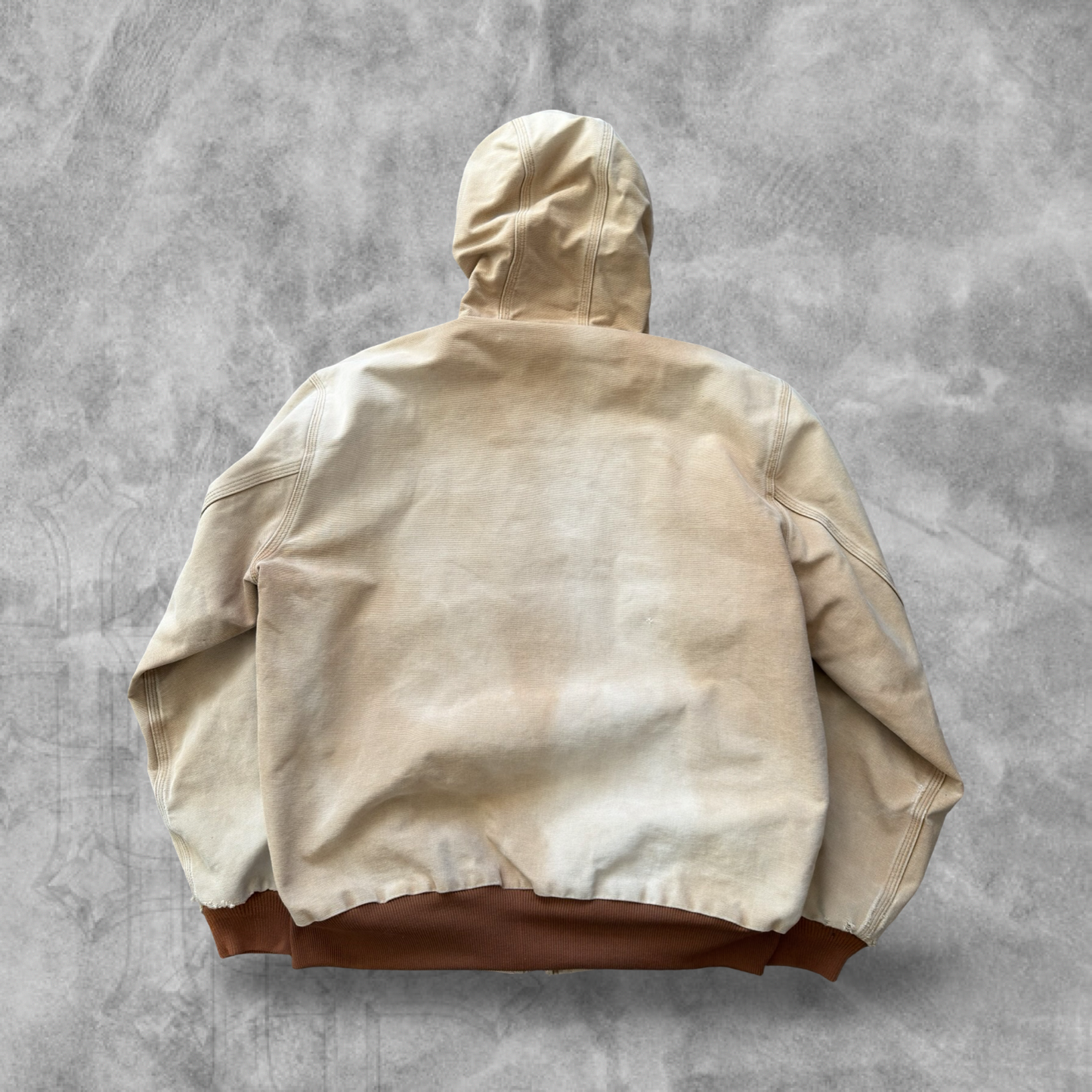 Faded Tan Carhartt Hooded Jacket 1990s (XL)