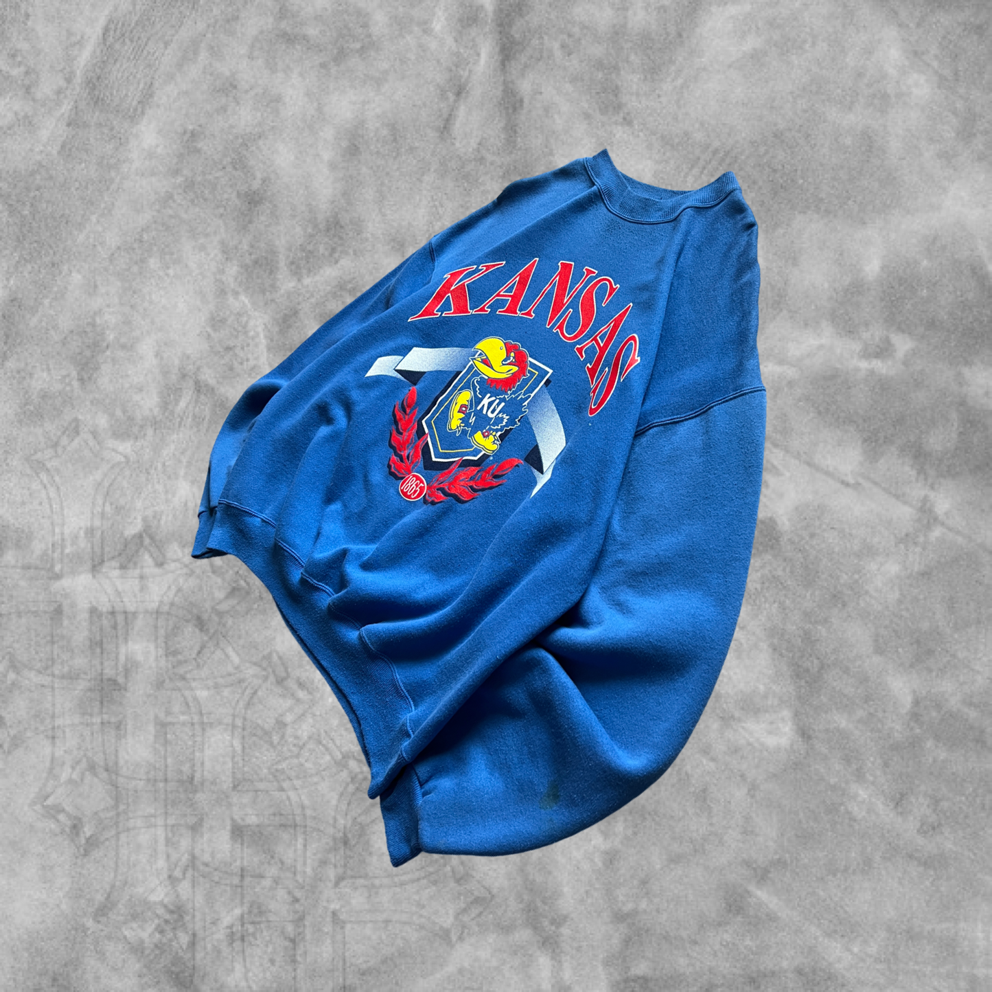 Blue Kansas Jayhawks Sweatshirt 1990s (XL)