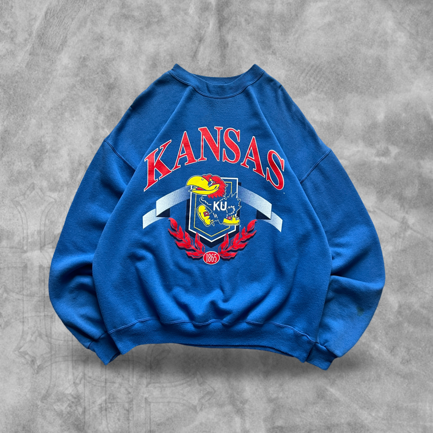 Blue Kansas Jayhawks Sweatshirt 1990s (XL)