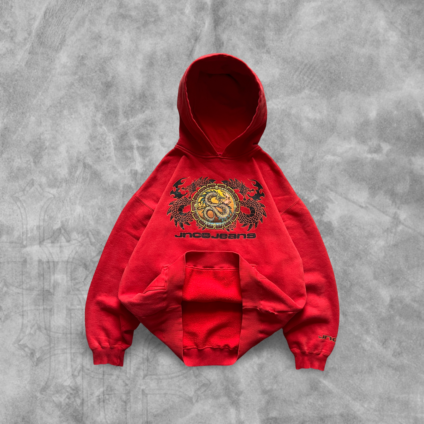 Red Jnco Jeans Hoodie 1990s (L)