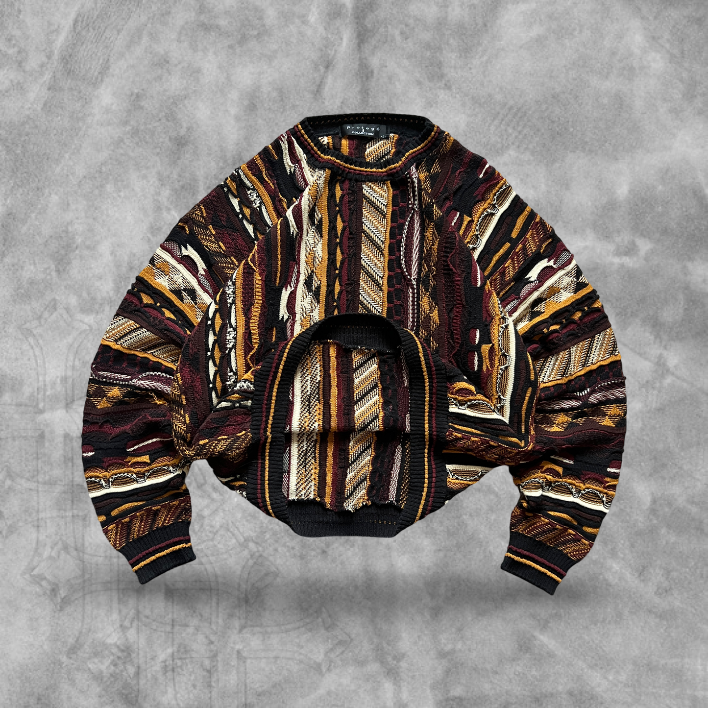 Multicolored Textured Sweater 1990s (L)
