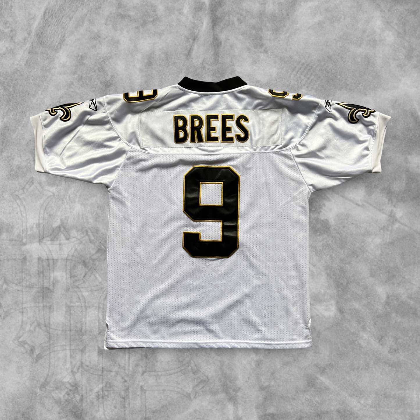 White New Orleans Saints Drew Brees Captain Jersey 2009 (L)