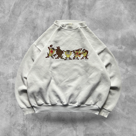 White Tasmanian Devil Sweatshirt 1993 (XL)