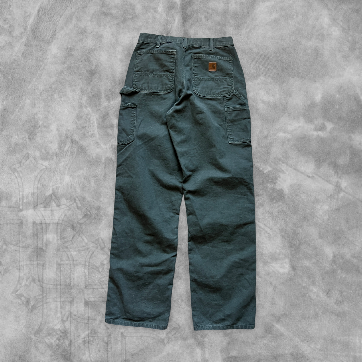Olive Green Carhartt Carpenter Pants 2000s (32x34)