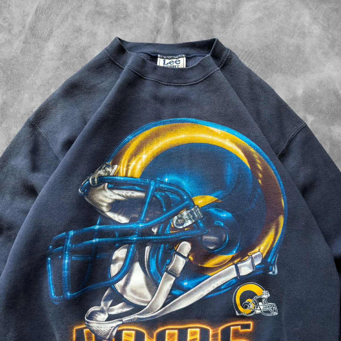 Navy Blue Los Angeles Rams Sweatshirt 1990s (M)