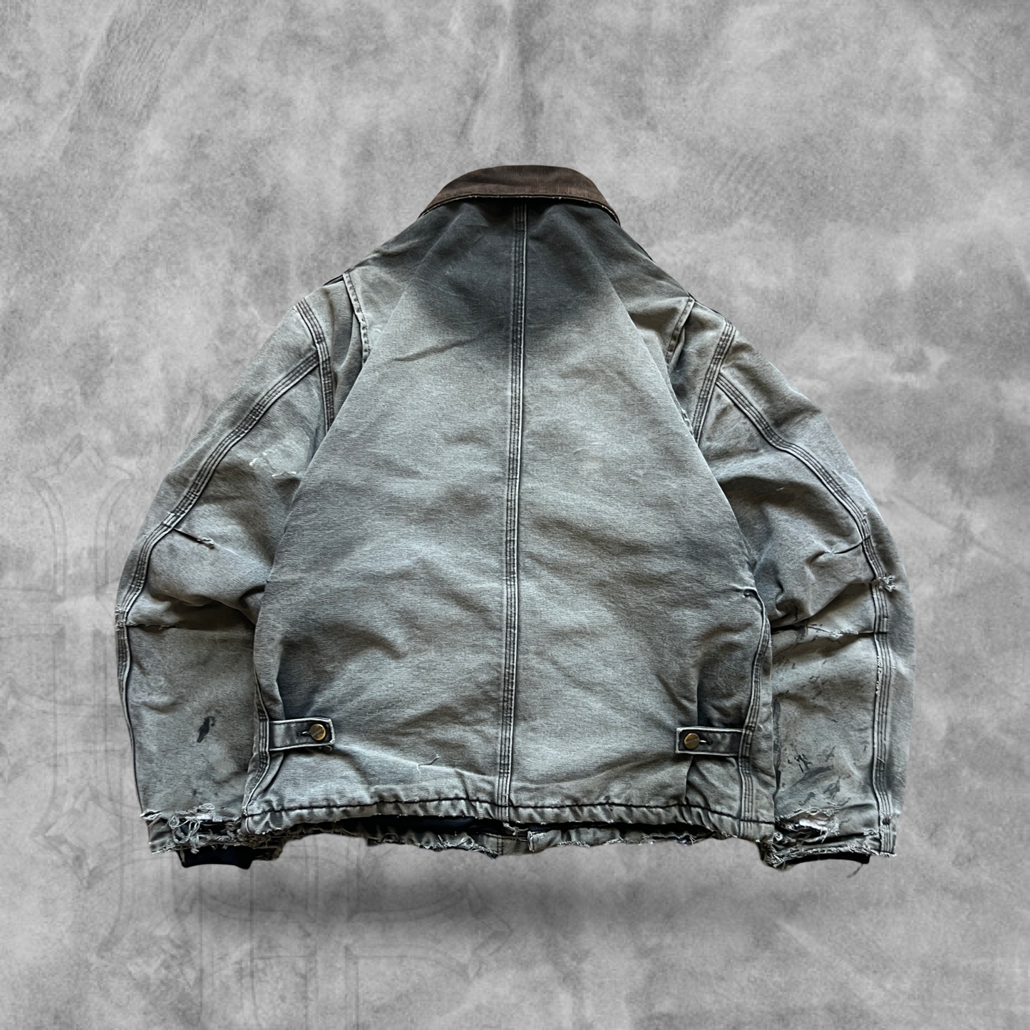 Faded Distressed Black Carhartt Work Jacket 2000s (M)