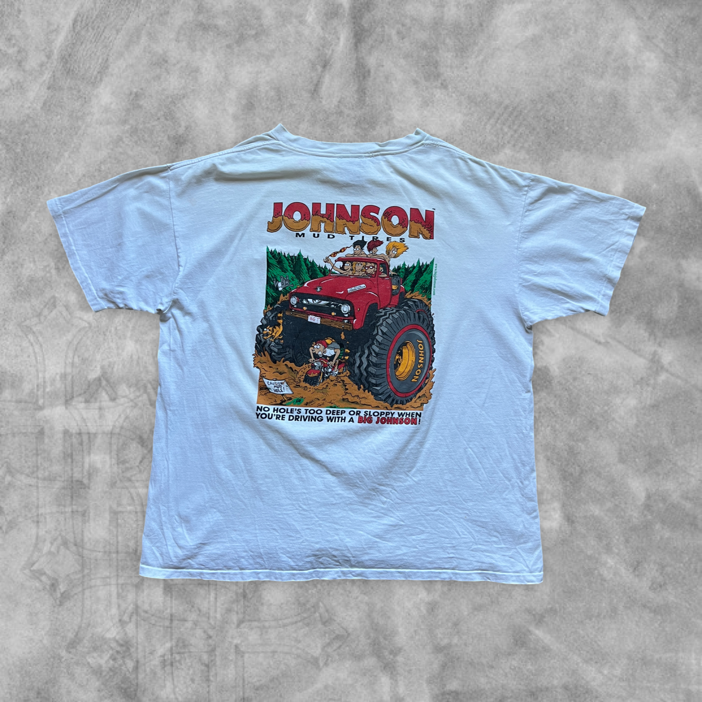 White “Get Sloppy” Big Johnson Shirt 1998 (L)