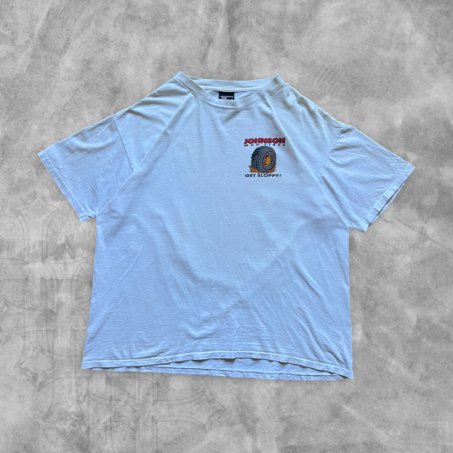 White “Get Sloppy” Big Johnson Shirt 1998 (L)
