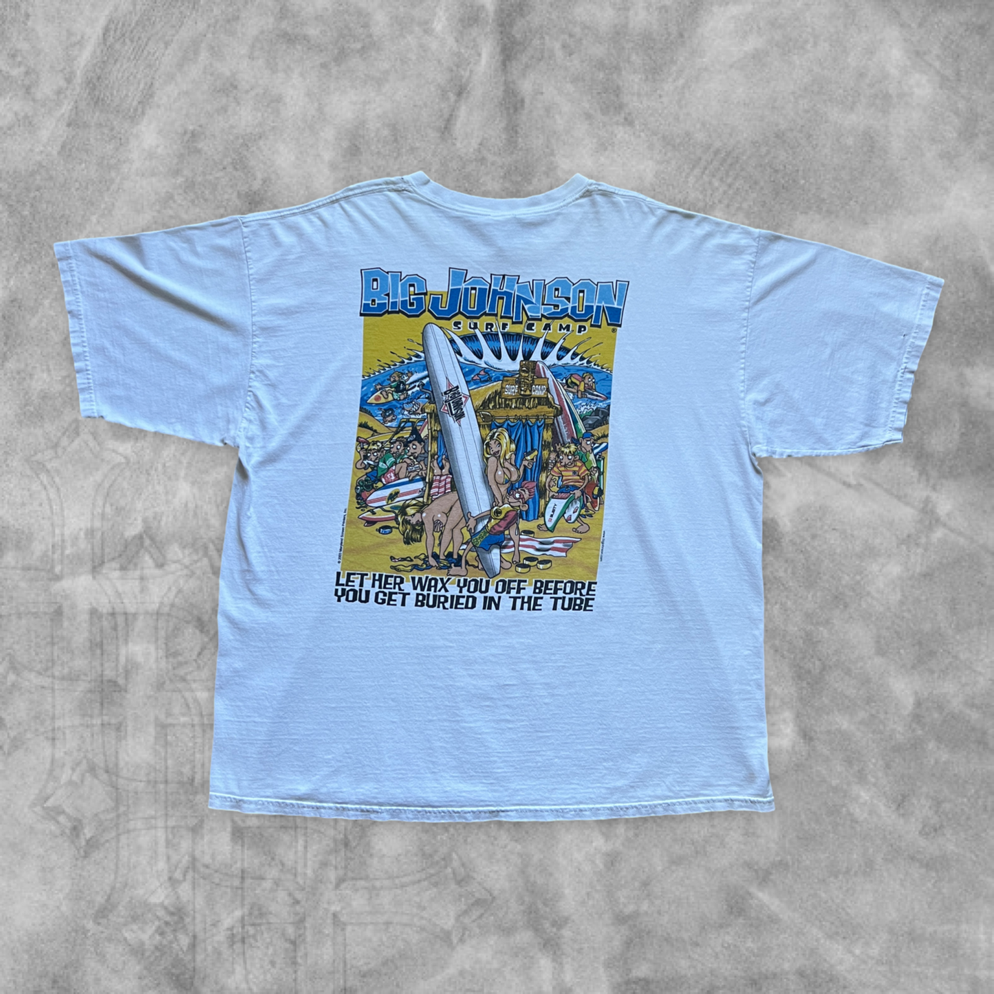 White Big Johnson Surf Camp Shirt 2003 (XL)
