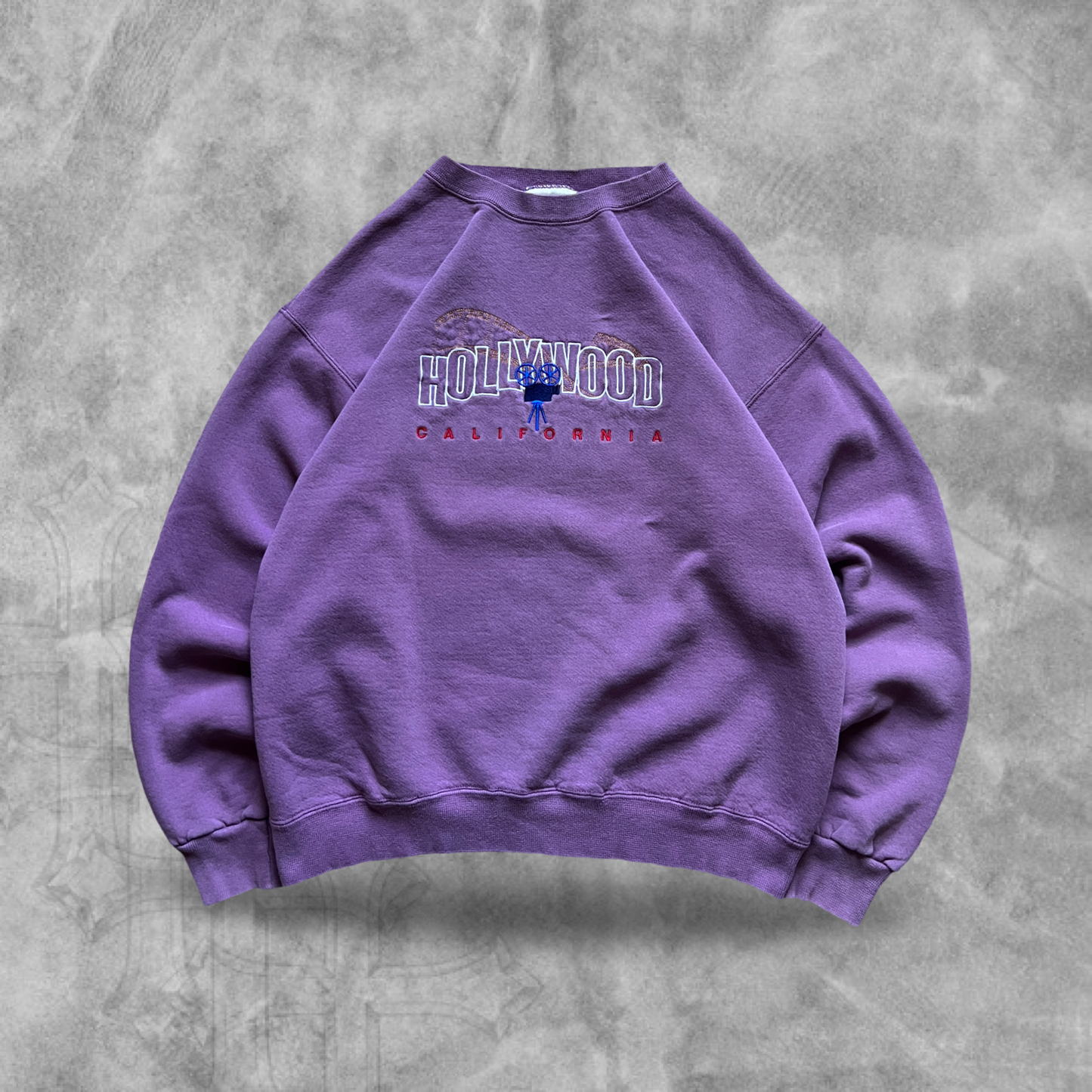 Lavender Purple Hollywood California Sweatshirt 1990s (M)