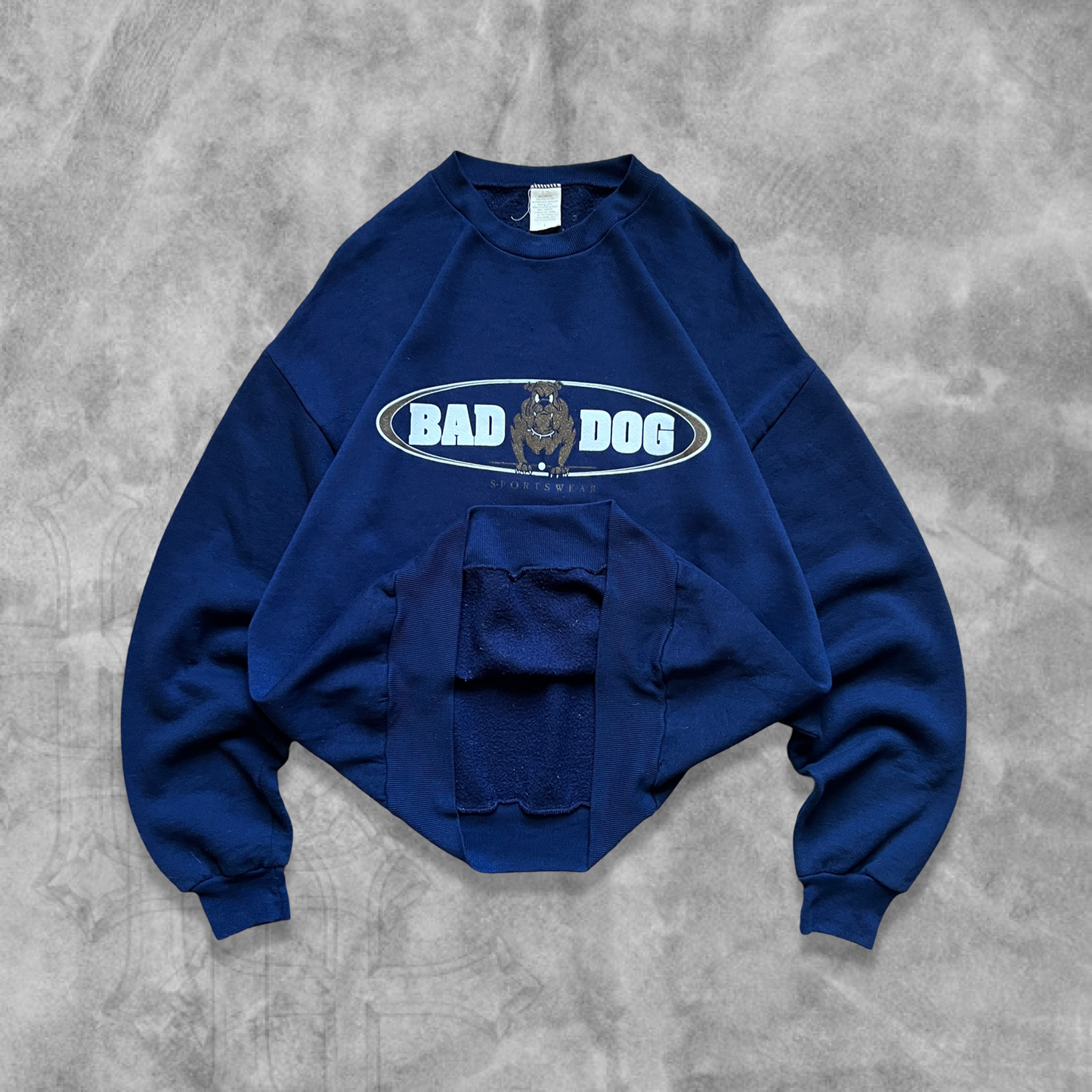 Navy Blue Bad Dog Sports Wear Sweatshirt 1990s (L)