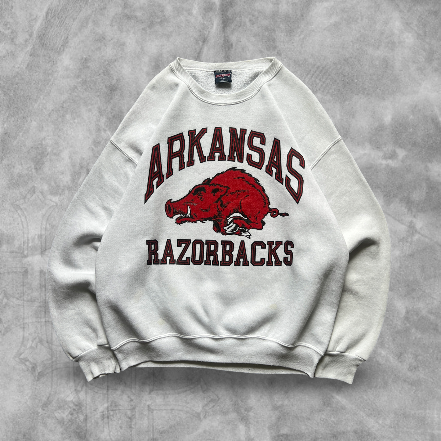 White Arkansas Razorbacks Sweatshirt 1990s (XL)
