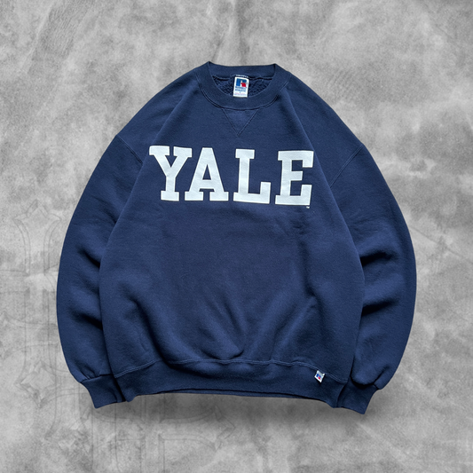 Navy Blue Yale Bulldogs Sweatshirt 1990s (L)