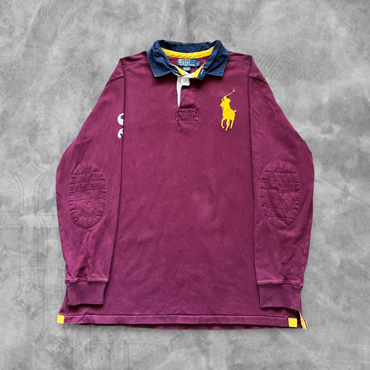 Maroon Polo Rugby Shirt 1990s (L)