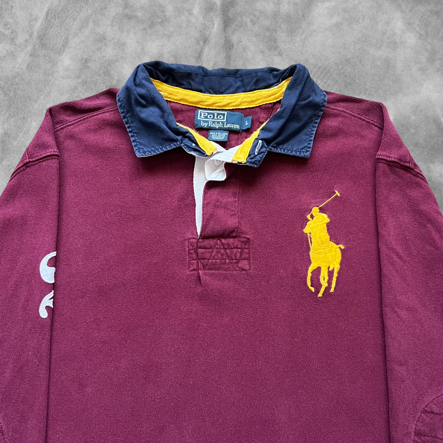 Maroon Polo Rugby Shirt 1990s (L)