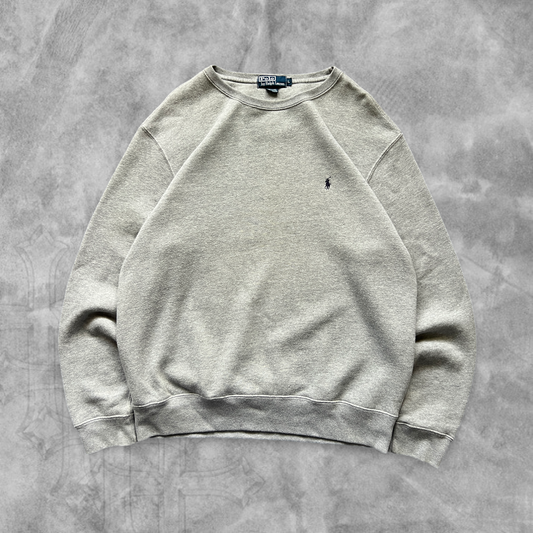 Gray Polo Ralph Lauren Sweatshirt 1990s (L)