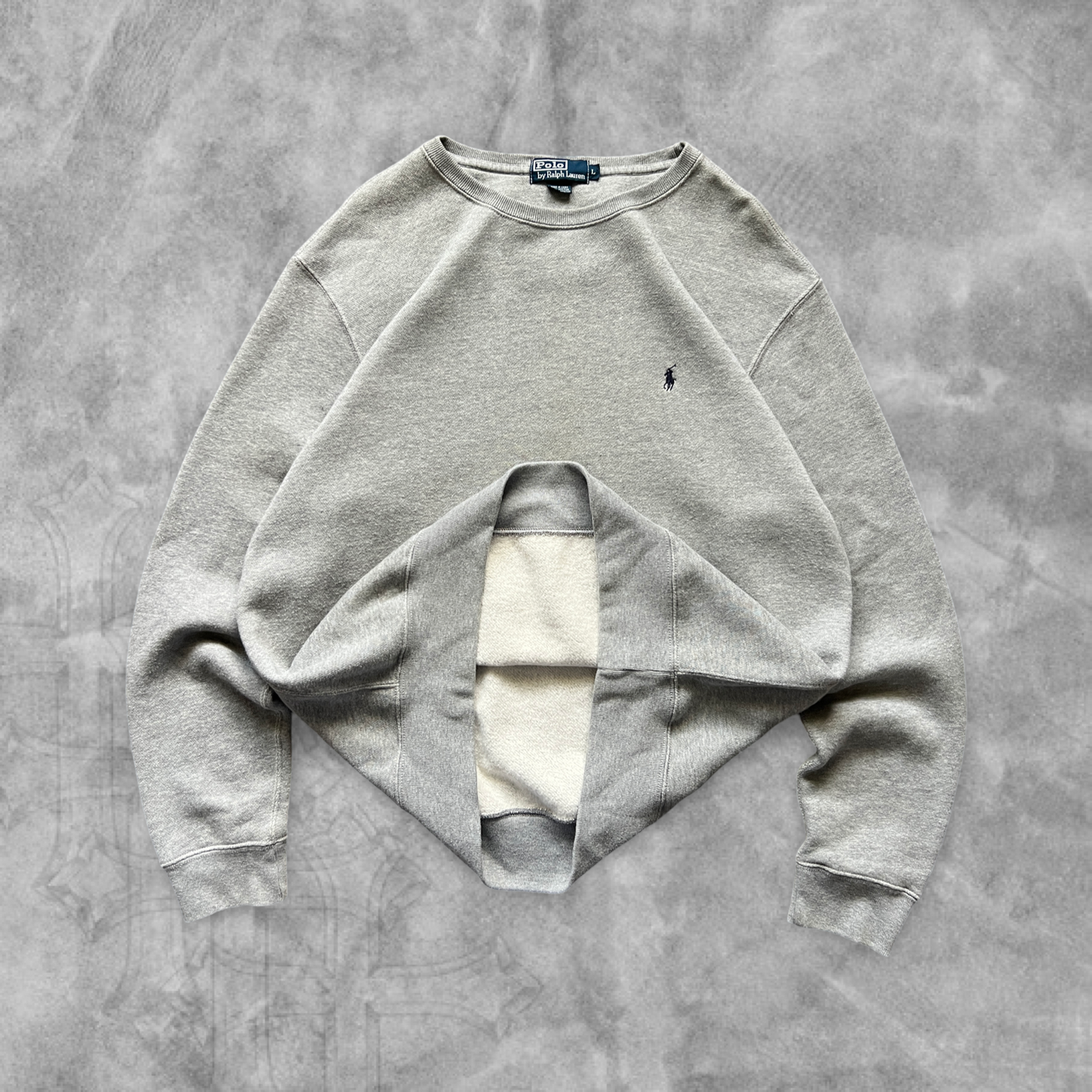 Gray Polo Ralph Lauren Sweatshirt 1990s (L)