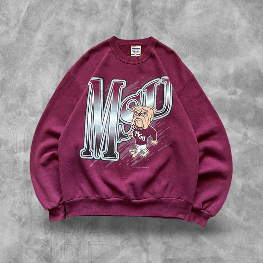 Maroon Mississippi State Sweatshirt 1990s (L)