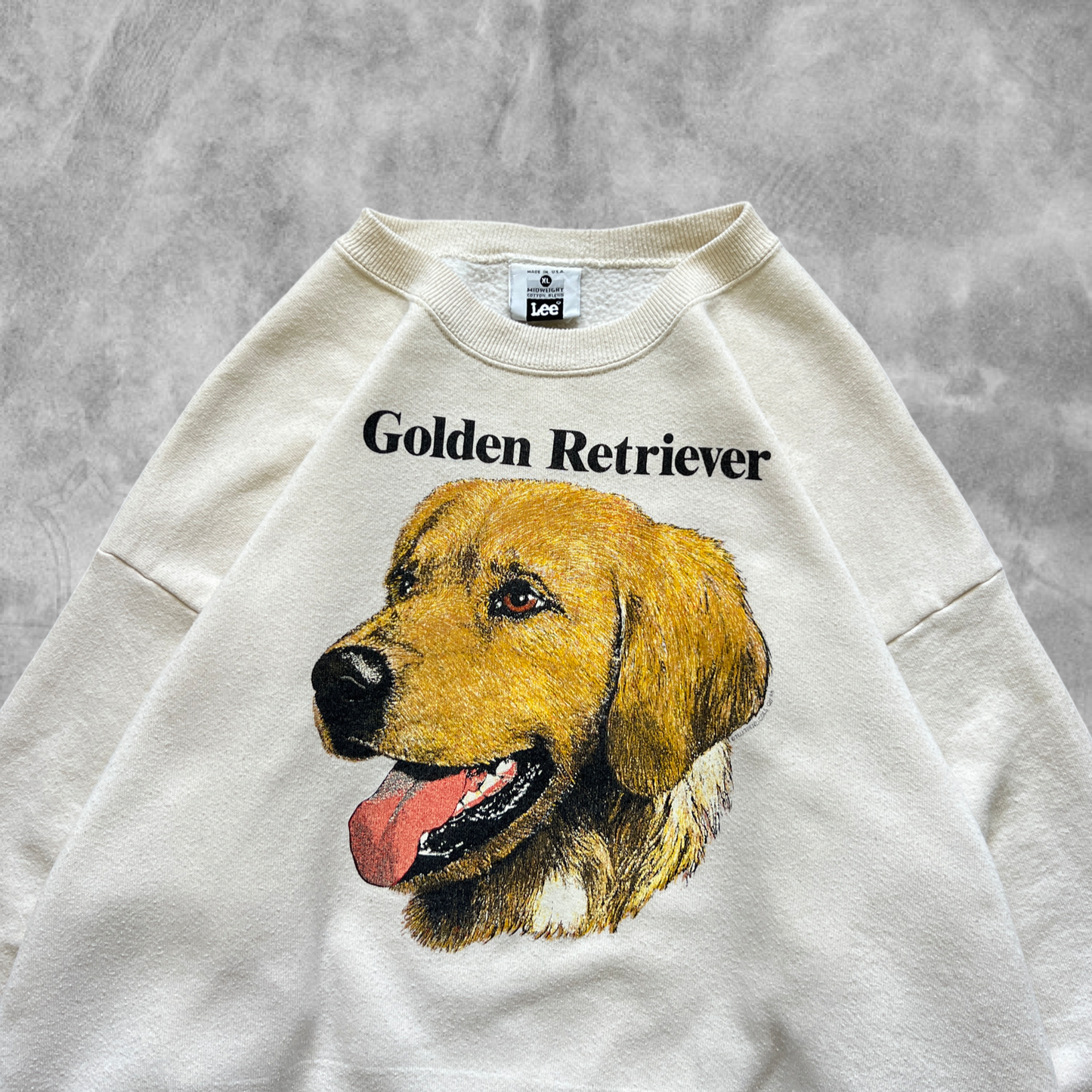 Bone White Golden Retriever Sweatshirt 1990s (L)