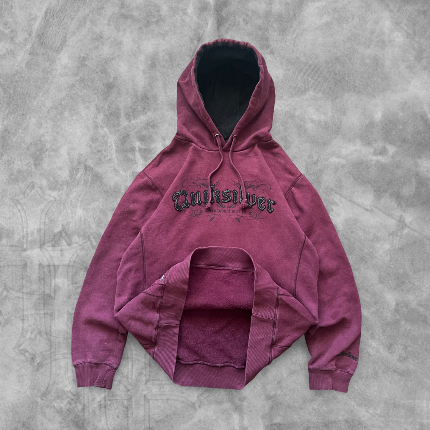 Maroon Quick Silver Hoodie 2000s (L)
