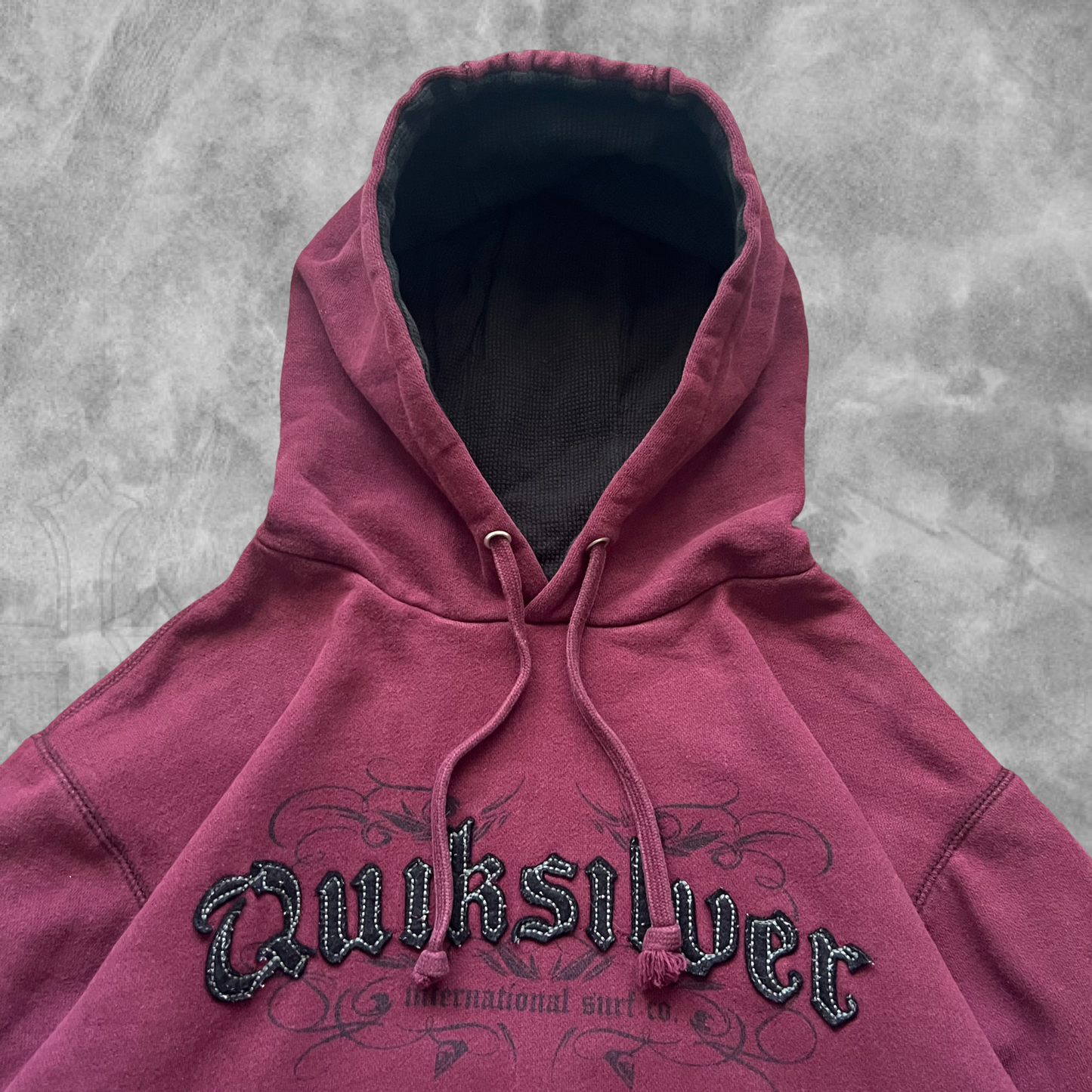 Maroon Quick Silver Hoodie 2000s (L)