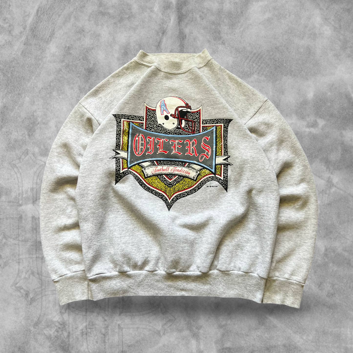 Gray Huston Oilers Sweatshirt 1991 (L)