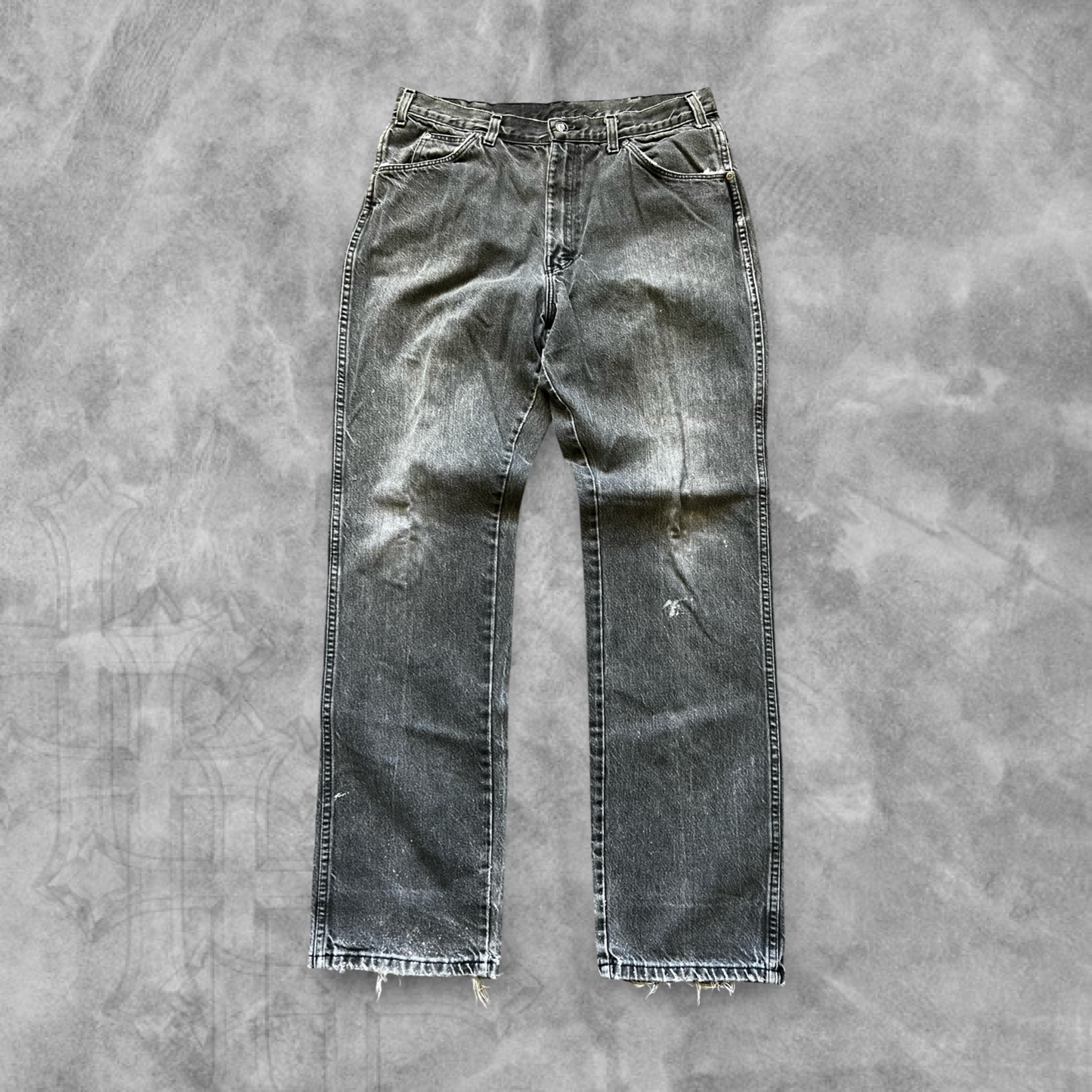 Faded Distressed Black Dickies Jeans 1990s (32x32)